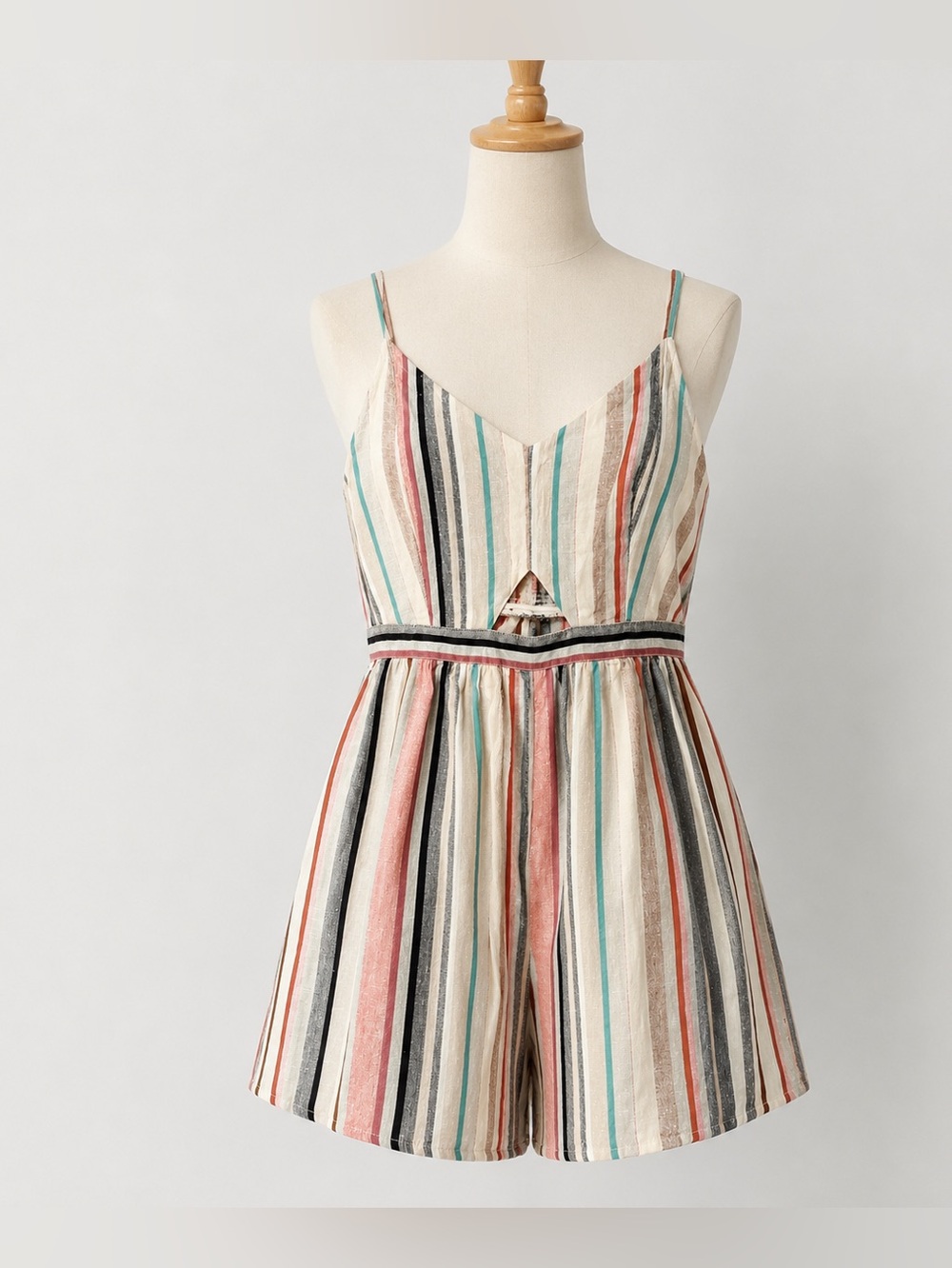 American Eagle NWT Striped Romper XL Sleeveless Pockets Summer Vacation
